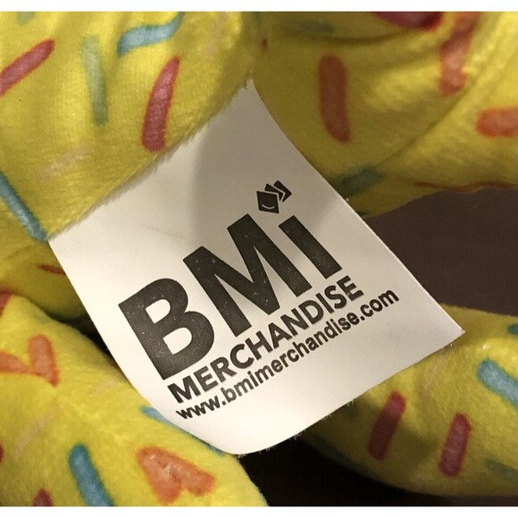 BMI Plush Pals Yellow Narwhal Ice Cream Cone Sprinkles Stuffed Animal Toy Tags - Picture 9 of 10